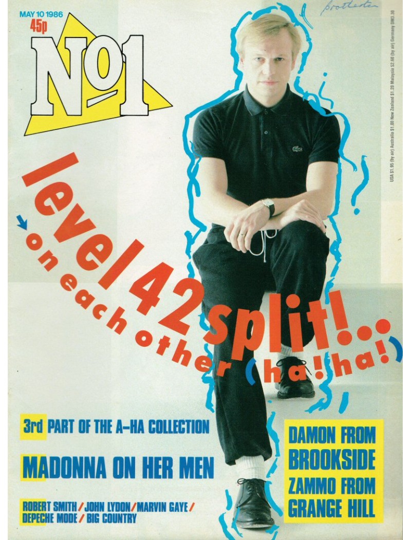 Number One Magazine 10th May 1986 Level 42 Madonna Aha John Lydon Number One Magazine 10th May 1986 Level 42 Madonna Aha John Lydon