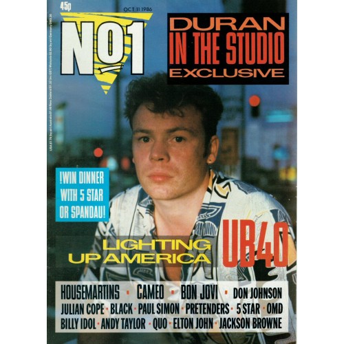 Number One Magazine 1986 11th October 86 UB40 Duran Duran Howard Jones Jon Bon Jovi
