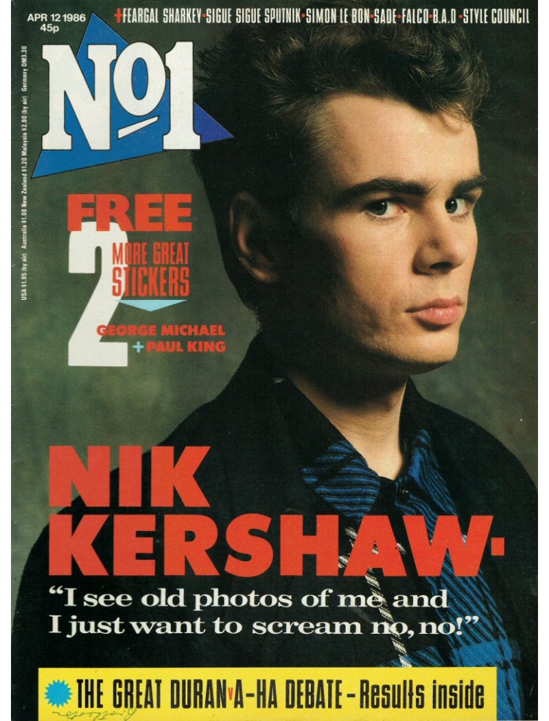 Number One Magazine - 1986 12/04/86 Nik Kershaw