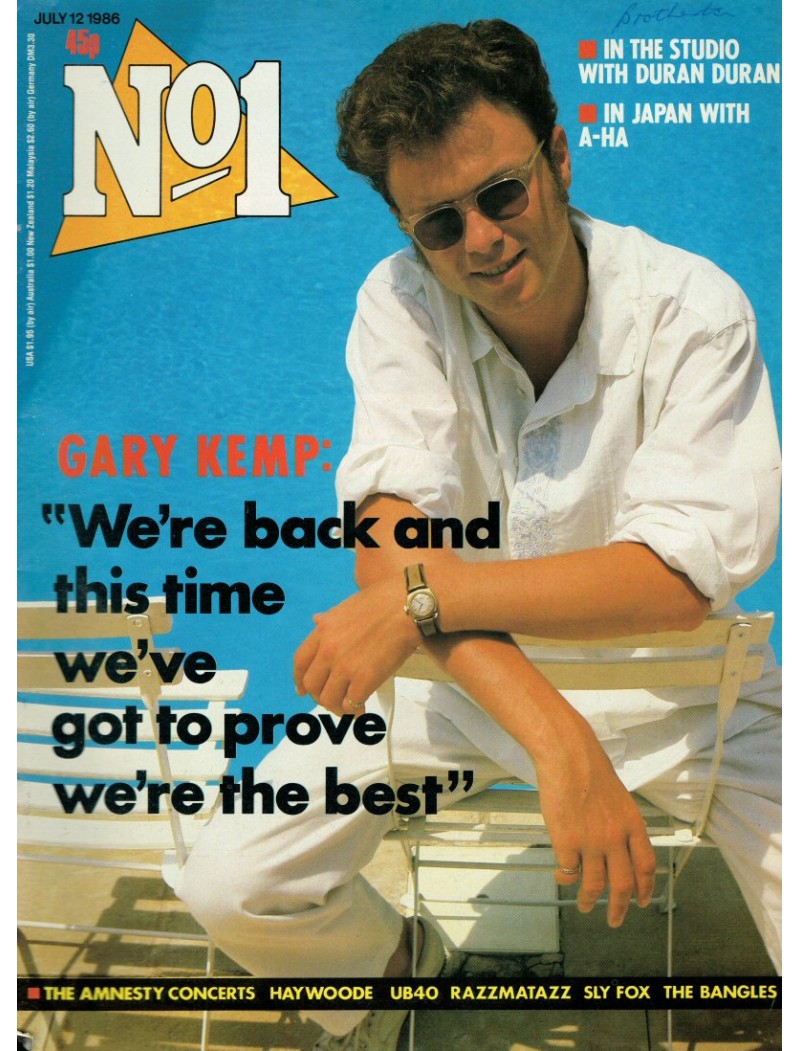 Number One Magazine - 1986 12/07/86 Gary Kemp