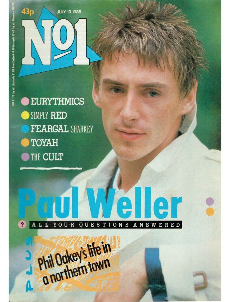 Number One Magazine - 1985 13/07/85 Paul Weller Number One Magazine - 1985 13/07/85 Paul Weller