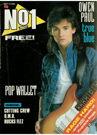 Number One Magazine - 1986 13/09/86 Owen Paul