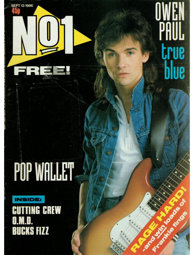 Number One Magazine - 1986 13/09/86 Owen Paul