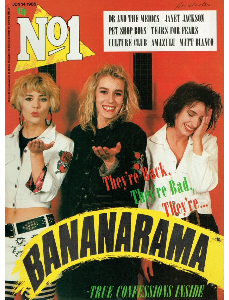Number One Magazine - 1986 14/06/86 Bananarama