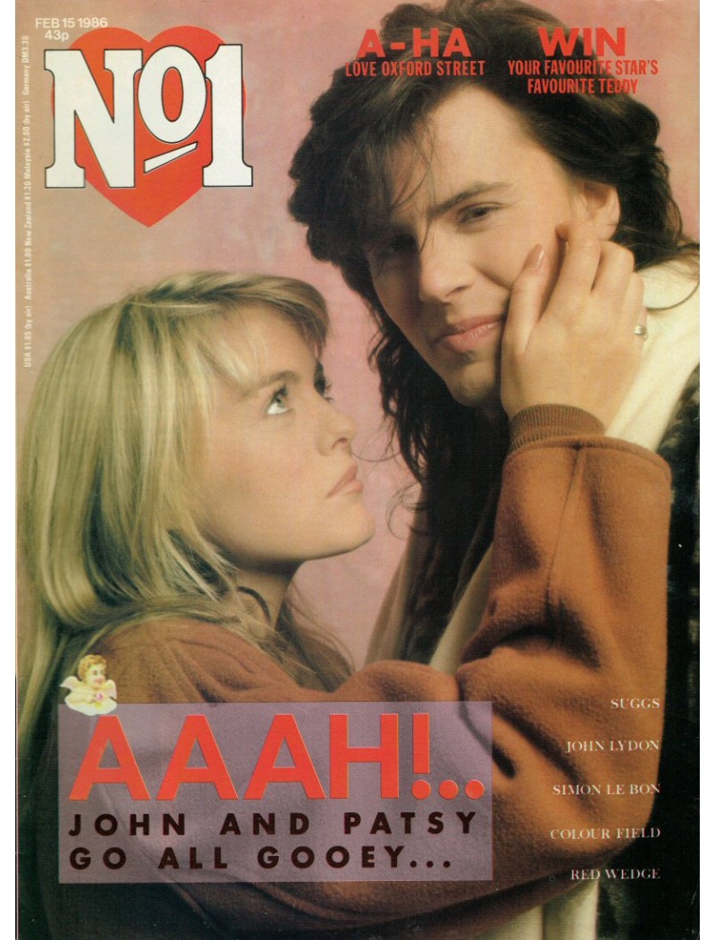 Number One Magazine 1986 15th February 1986 Patsy Kensit John Taylor Suggs John Lydon Number One Magazine 1986 15th February 1986 Patsy Kensit John Taylor Suggs John Lydon