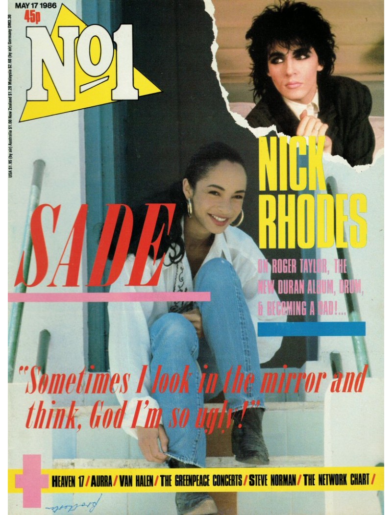 Number One Magazine 1986 17th May 1986 Sade Nick Rhodes John Taylor Bob Geldof