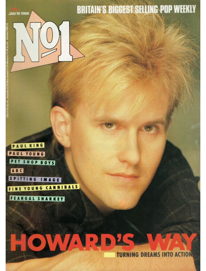 Number One Magazine 1986 18th January 1986 Howard Jones ABC Bronski Beat Number One Magazine 1986 18th January 1986 Howard Jones ABC Bronski Beat