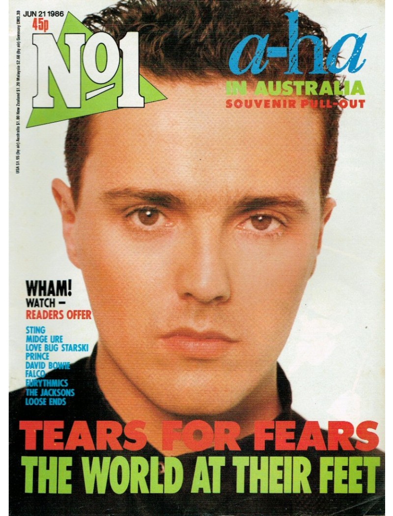 Number One Magazine - 1986 21/06/86 Tears for Fears