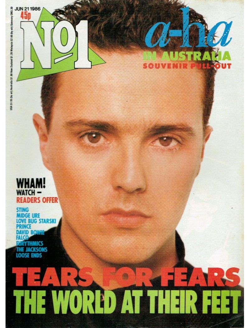 Number One Magazine - 1986 21/06/86 Tears for Fears Number One Magazine - 1986 21/06/86 Tears for Fears
