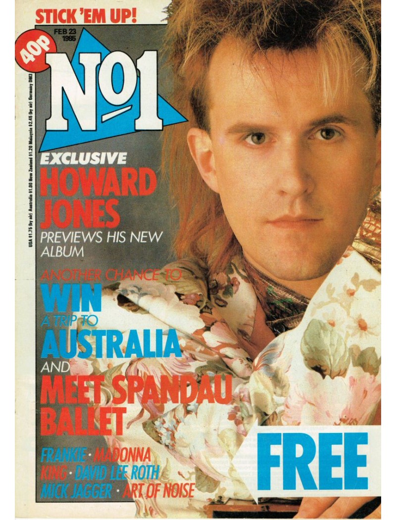 Number One Magazine - 1985 23/02/85 Howard Jones
