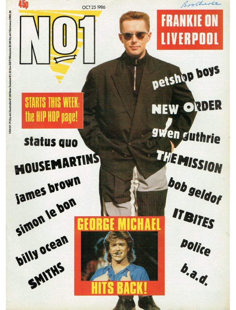 Number One Magazine - 1986 25/10/86 Frankie Goes to Hollywood