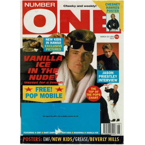 Number One Magazine 1991 30th March 1991 Vanilla Ice George Michael Jason Priestley