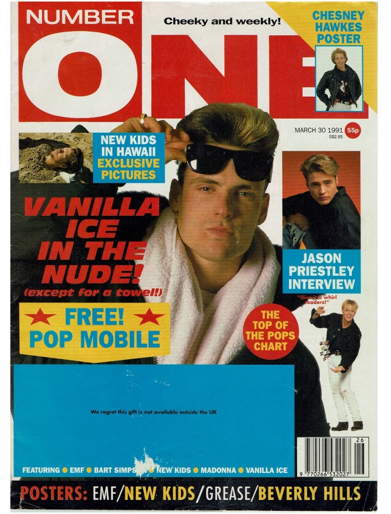 Number One Magazine 1991 30th March 1991 Vanilla Ice George Michael Jason Priestley