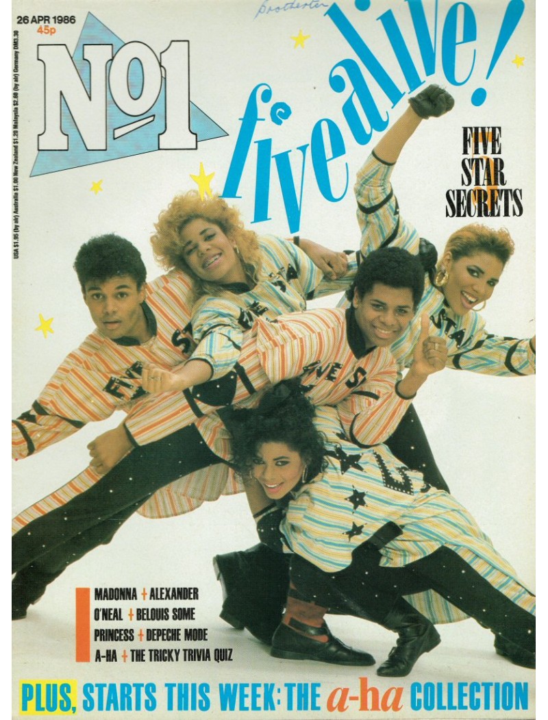 Number One Magazine - 1986 26/04/86 Five Star