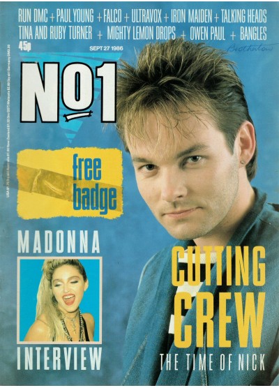 Number One Magazine - 1986 27/09/86 Cutting Crew