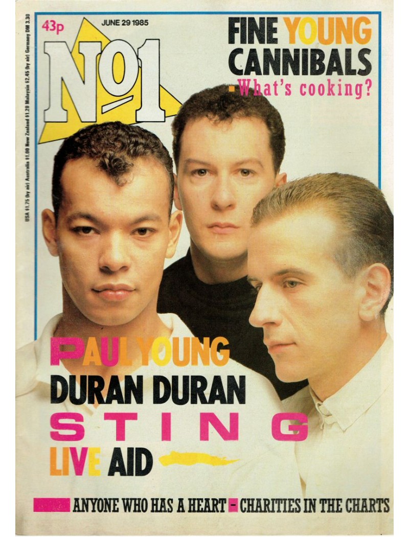 Number One Magazine - 1985 29/06/85 Fine Young Cannibals Number One Magazine - 1985 29/06/85 Fine Young Cannibals