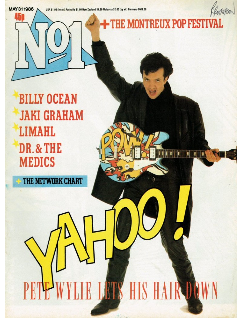 Number One Magazine 1986 31st May 1986 Pete Wylie Sandie Shaw Doctor & the Medics Aha Number One Magazine 1986 31st May 1986 Pete Wylie Sandie Shaw Doctor & the Medics Aha