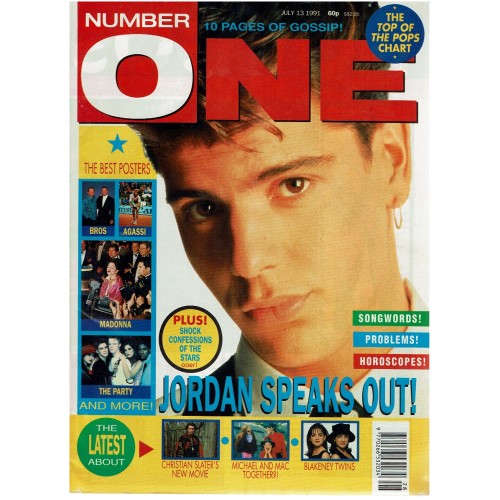 Number One Magazine 1991 13th July 1991 Jordan Knight Kevin Costner Natalie Cole Cosby Show