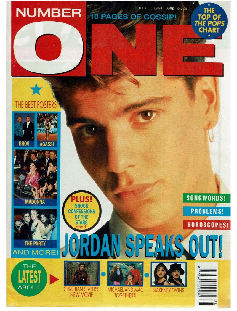 Number One Magazine 1991 13th July 1991 Jordan Knight Kevin Costner Natalie Cole Cosby Show