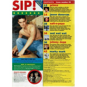 Number One Magazine 7th September 1991 Jason Donovan Prince Wet Wet Wet