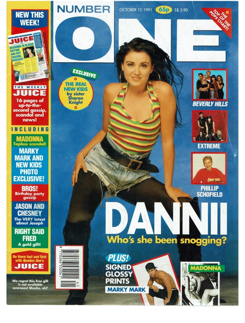 Number One Magazine 1991 12th October 1991 Dannii Minogue Mark Wahlberg New Kids on the Block Extreme