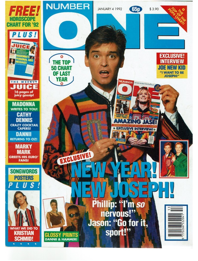 Number One Magazine 4th January 1992 Madonna Kristian Schmid Phillip Schofield 