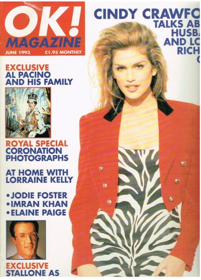 OK Magazine June 1993 Cindy Crawford