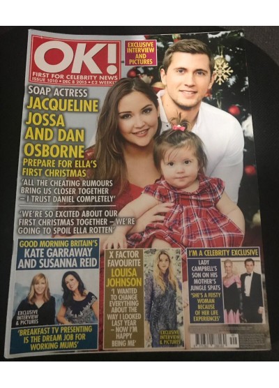 OK Magazine 1010 8th December 2015 Jacqueline Jossa Dan Osborne