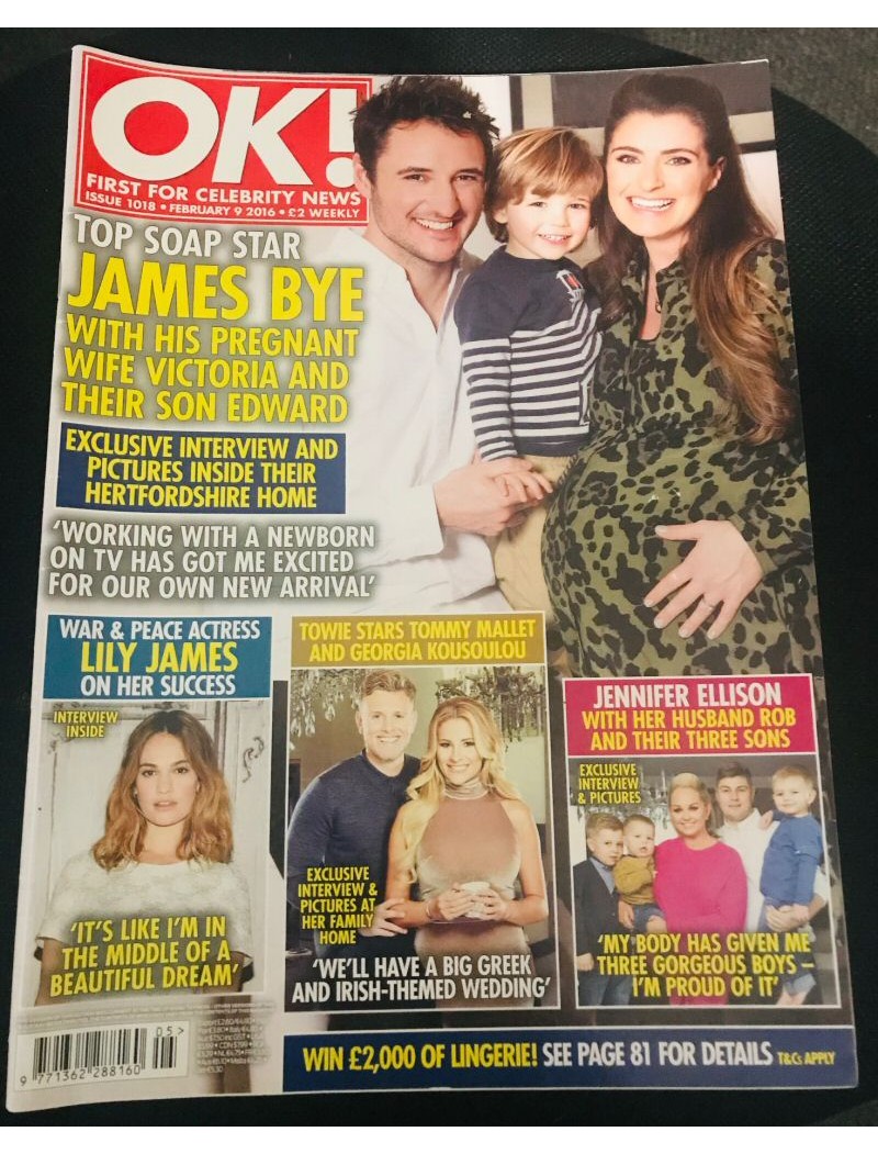 OK Magazine 1018 9th February 2016 James Bye OK Magazine 1018 9th February 2016 James Bye