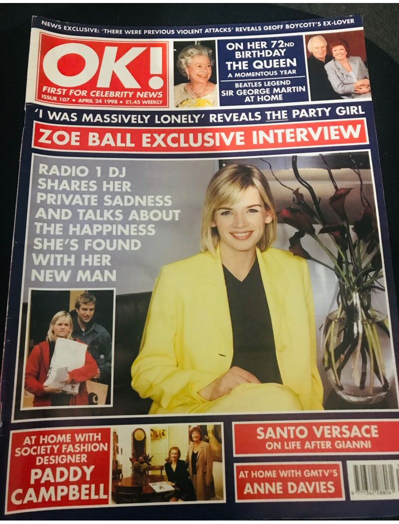 OK Magazine 107 24th April 1998 Zoe Ball OK Magazine 107 24th April 1998 Zoe Ball