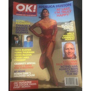 OK Magazine December 1993 Anjelica Huston