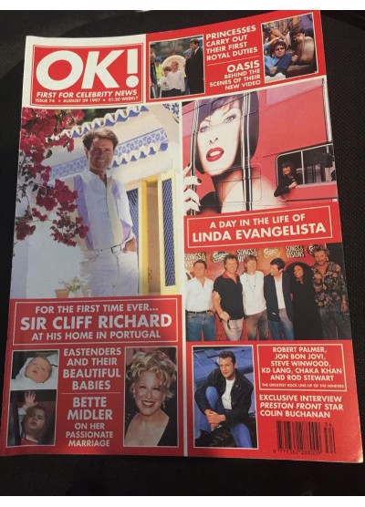 OK Magazine 74 29th August 1997 Linda Evangelista
