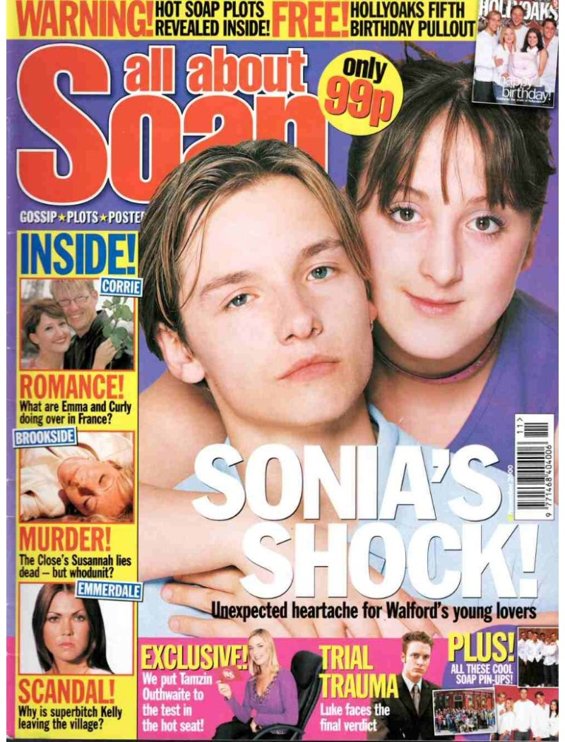 All About Soap Magazine - 014 - November 2000 Anne Charleston Coronation Street Hollyoaks Gary Lucy Adele Silva