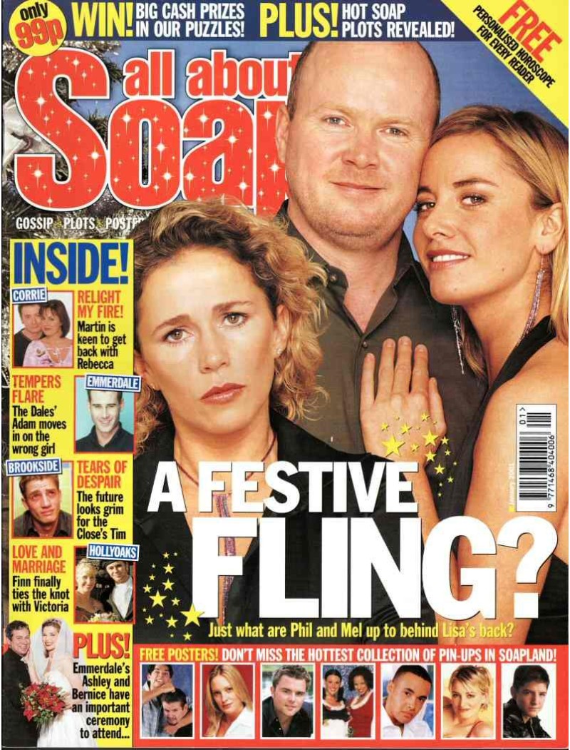 All About Soap - 016 - January 2001 James Alexandrou Carla Bonner Emmerdale Emma Atkins