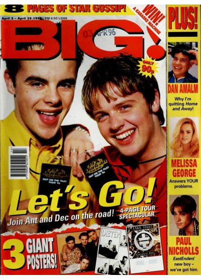 Big Magazine 3rd April 1996 ANT DEC BOYZONE PAUL NICHOLLS OASIS MELISSA GEORGE DANIEL AMALM JARVIS COCKER