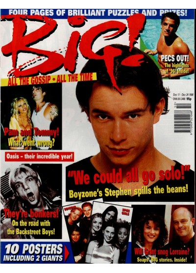 Big Magazine 11th December 1996 STEPHEN GATELY SPICE GIRLS BACKSTREET BOYS PETER ANDRE OASIS SIMPSONS