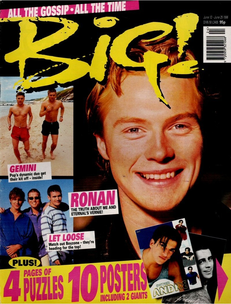 Big Magazine 12th June 1996 Ronan Keating Dieter Brummer Peter Andre Friends 