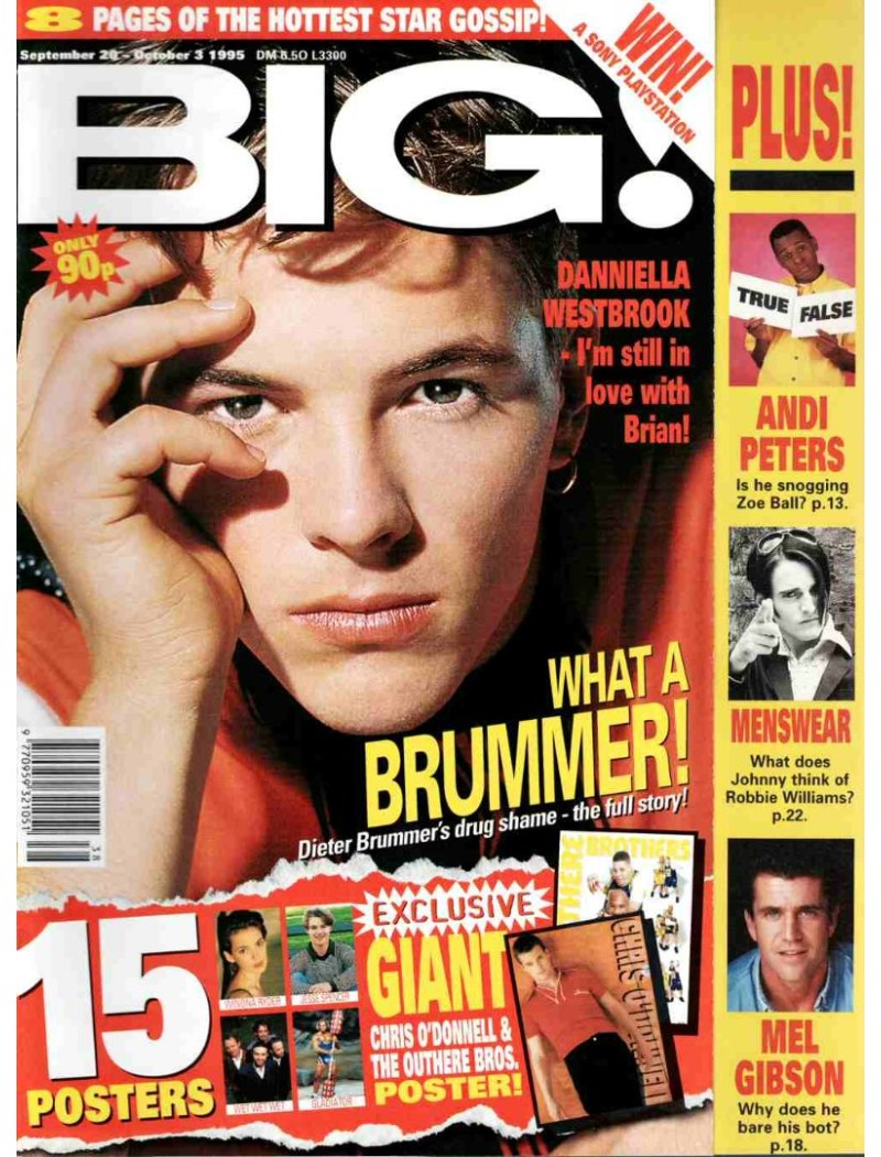 Big Magazine 20th September 1995 Dieter Brummer Jarvis Cooker Winona Ryder Jesse Spencer John Alford