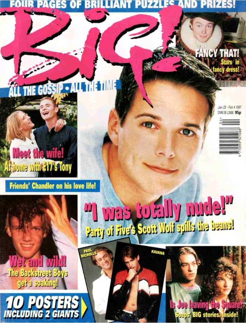 Big Magazine 22nd January 1997 Backstreet Boys Scott Wolf Damon Albarn Noah Wyle Big Magazine 22nd January 1997 Backstreet Boys Scott Wolf Damon Albarn Noah Wyle