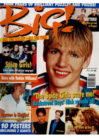 Big Magazine 30th April 1997 Boyzone Spice Girls Nick Carter Courtney Cox
