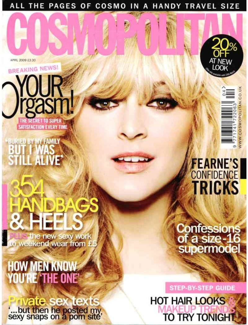 Cosmopolitan Magazine - 2009 April 2009 Fearne Cotton Crystal Renn Kate Winslet Kelly Clarkson Cosmopolitan Magazine - 2009 April 2009 Fearne Cotton Crystal Renn Kate Winslet Kelly Clarkson