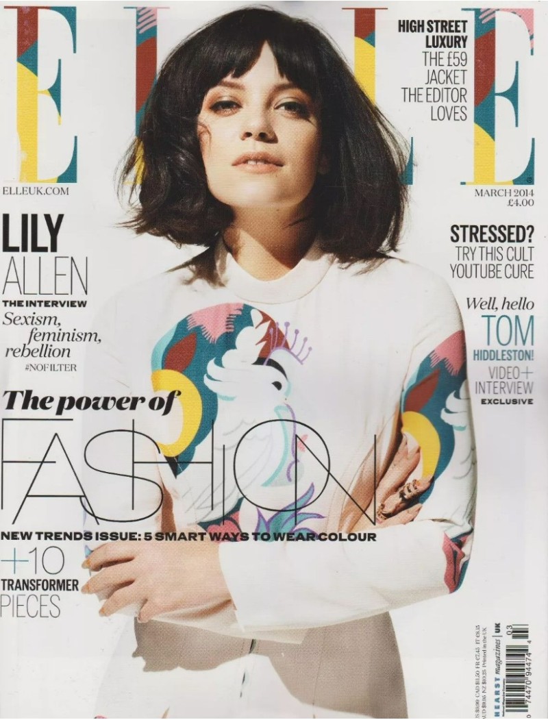 Elle Magazine UK March 2014 Lily Allen, Tom Hiddleston, Gwendoline Christie, Jamie Dornan Will Smith Elle Magazine UK March 2014 Lily Allen, Tom Hiddleston, Gwendoline Christie, Jamie Dornan Will Smith