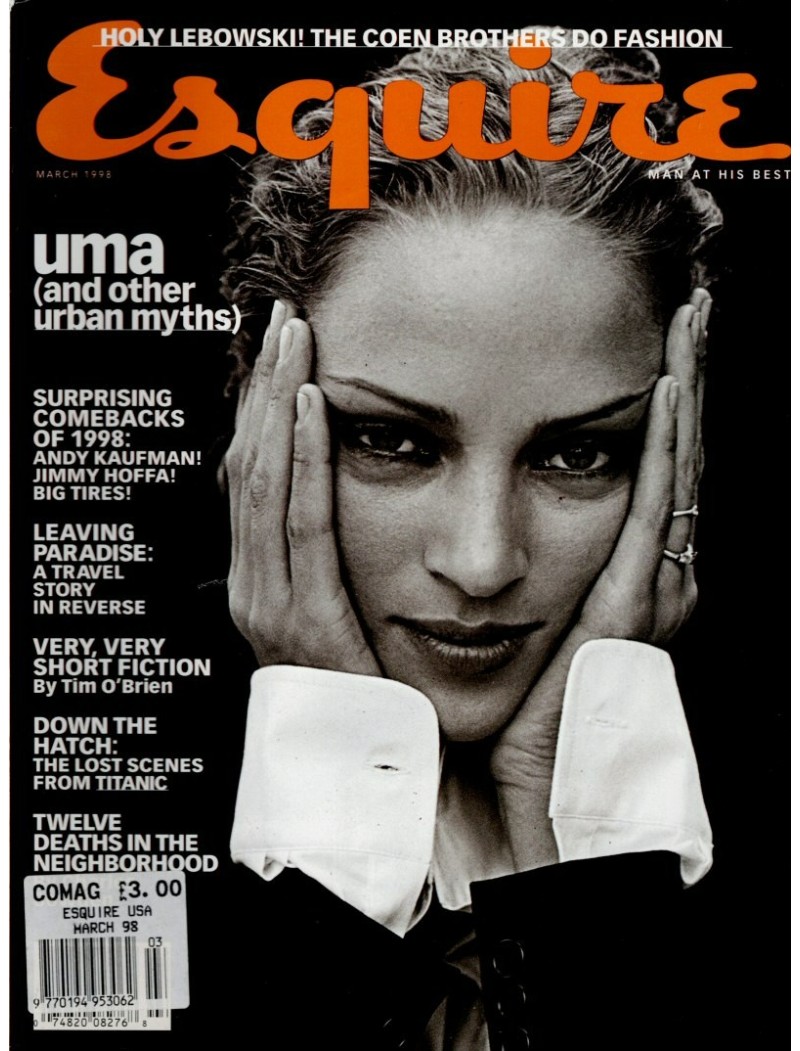 Esquire Magazine (US) March 1998 Uma Thurman Madeleine Stowe Big Lebowski