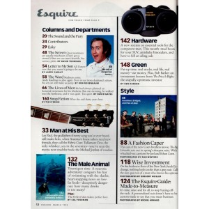 Esquire Magazine (US) March 1998 Uma Thurman Madeleine Stowe Big Lebowski