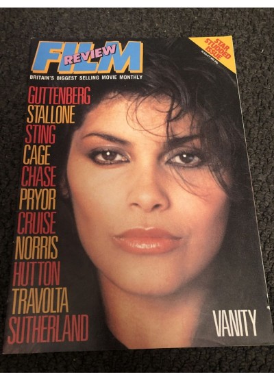 Film Review Magazine August 1985 Nicolas Cage Steve Guttenberg John Travolta Sting Sylvester Stallone