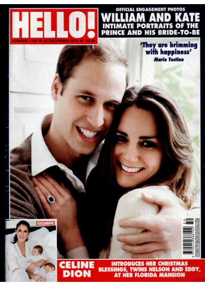 Hello Magazine 1154 20th December 2010 Juliet Mills Maxwell Caulfield Celine Dion Patricia Cornwell Mendes