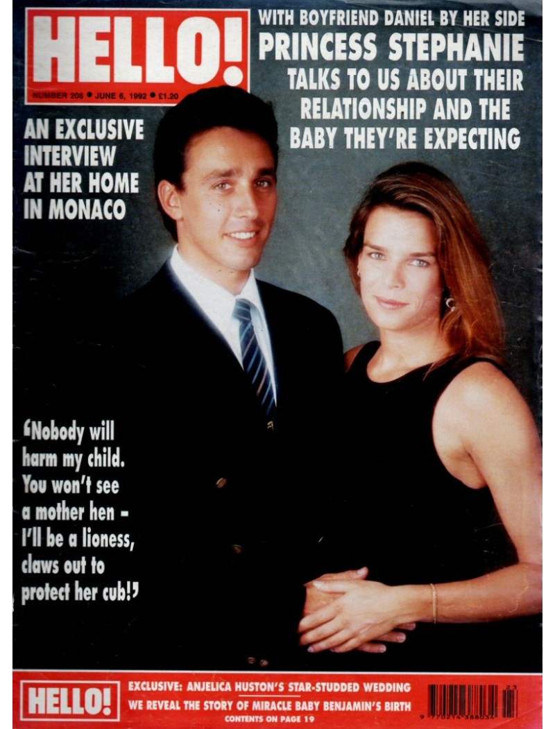 Hello Magazine Issue 206 6th June 1992 Princess Stephanie cover