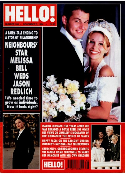 Hello Magazine Issue 333 3rd December 1994 Melissa Bell cover