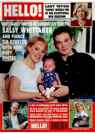 Hello Magazine Issue 357 27th May 1996 Tania Bryer Sally Whittaker Elizabeth Montgomery