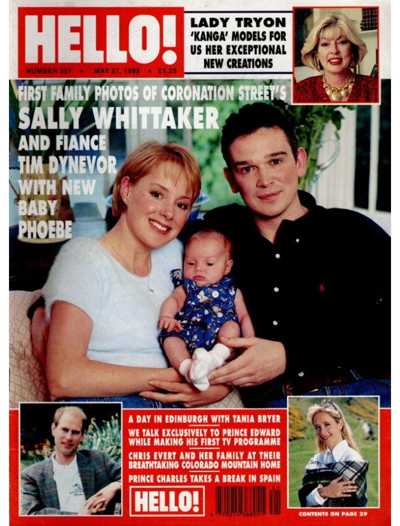 Hello Magazine Issue 357 27th May 1996 Tania Bryer Sally Whittaker Elizabeth Montgomery